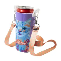 Chłodziarka do puszek RPET, elegancka PrintCan Carry