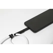 smycz na nadgarstek, uchwyt na telefon, kabel 60W RPET CuffCharge