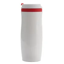 Kubek termiczny Viki 390 ml, czerwony/biały
