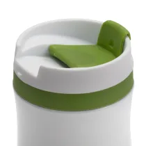 Kubek termiczny Viki 390 ml, zielony/biały
