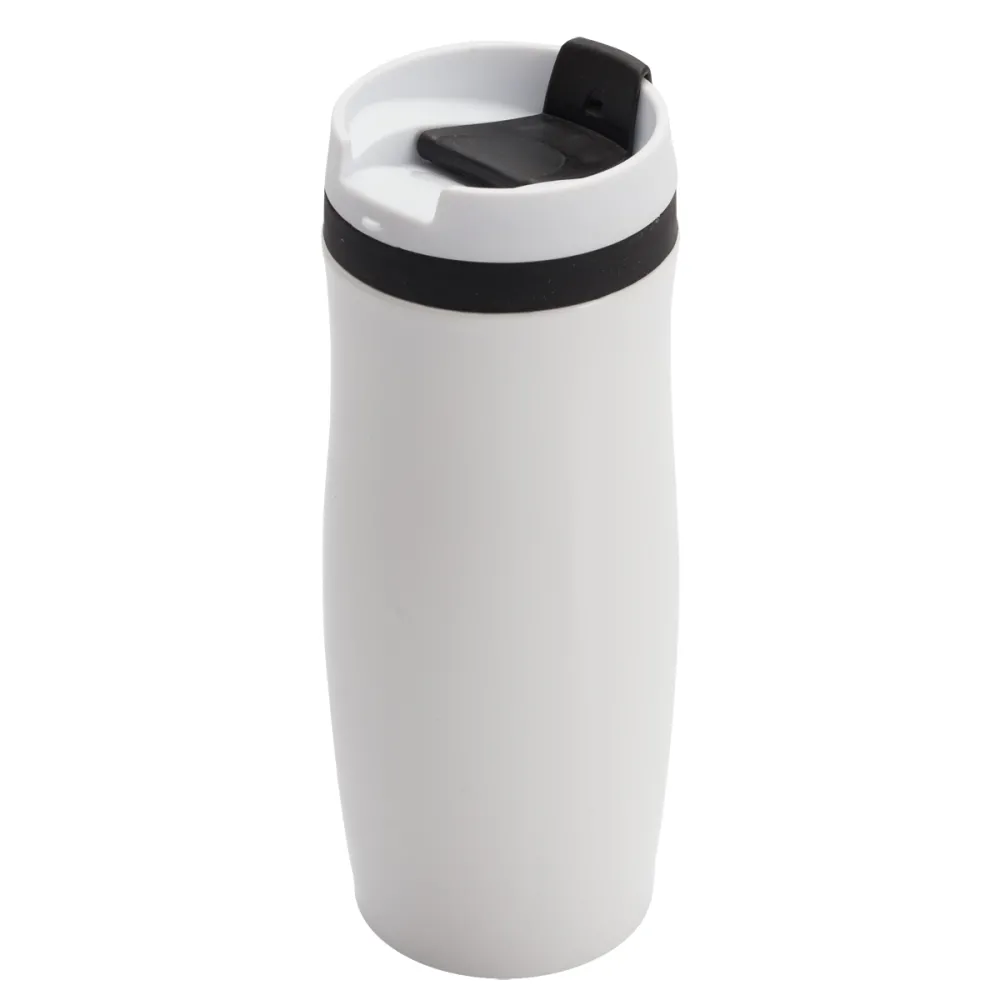 Kubek termiczny Viki 390 ml, czarny/biały