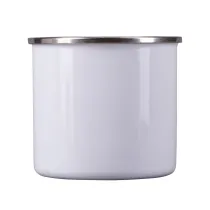 Kubek emaliowany Oldie 500 ml, biały - druga jakość