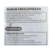 Kubek emaliowany Oldie 500 ml, biały - druga jakość