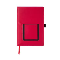 Notes z kieszonką na telefon Eibar, czerwony