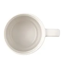Kubek ceramiczny z bambusową przykrywką Giulia, biały