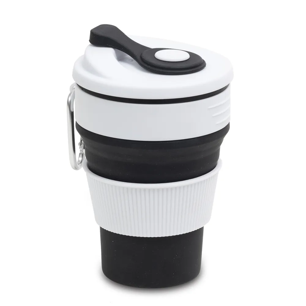 Kubek silikonowy Flexi 350 ml, czarny