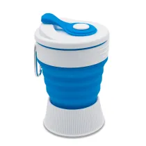 Kubek silikonowy Flexi 350 ml, niebieski