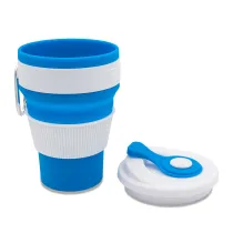 Kubek silikonowy Flexi 350 ml, niebieski