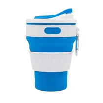 Kubek silikonowy Flexi 350 ml, niebieski