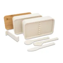 Victor lunch box podwójny 1000 ml, beżowy