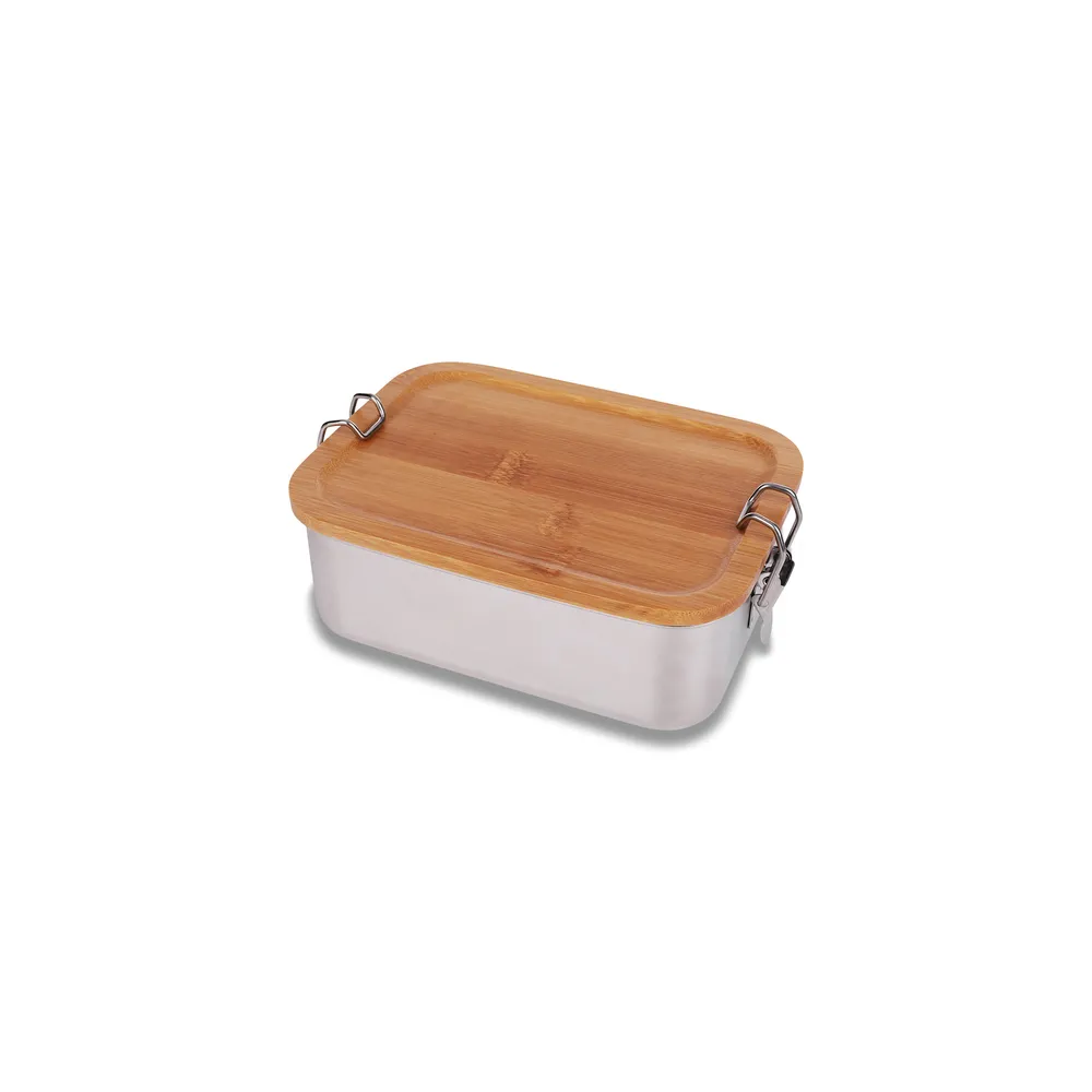 Stalowy lunch box Somerton 800 ml, srebrny