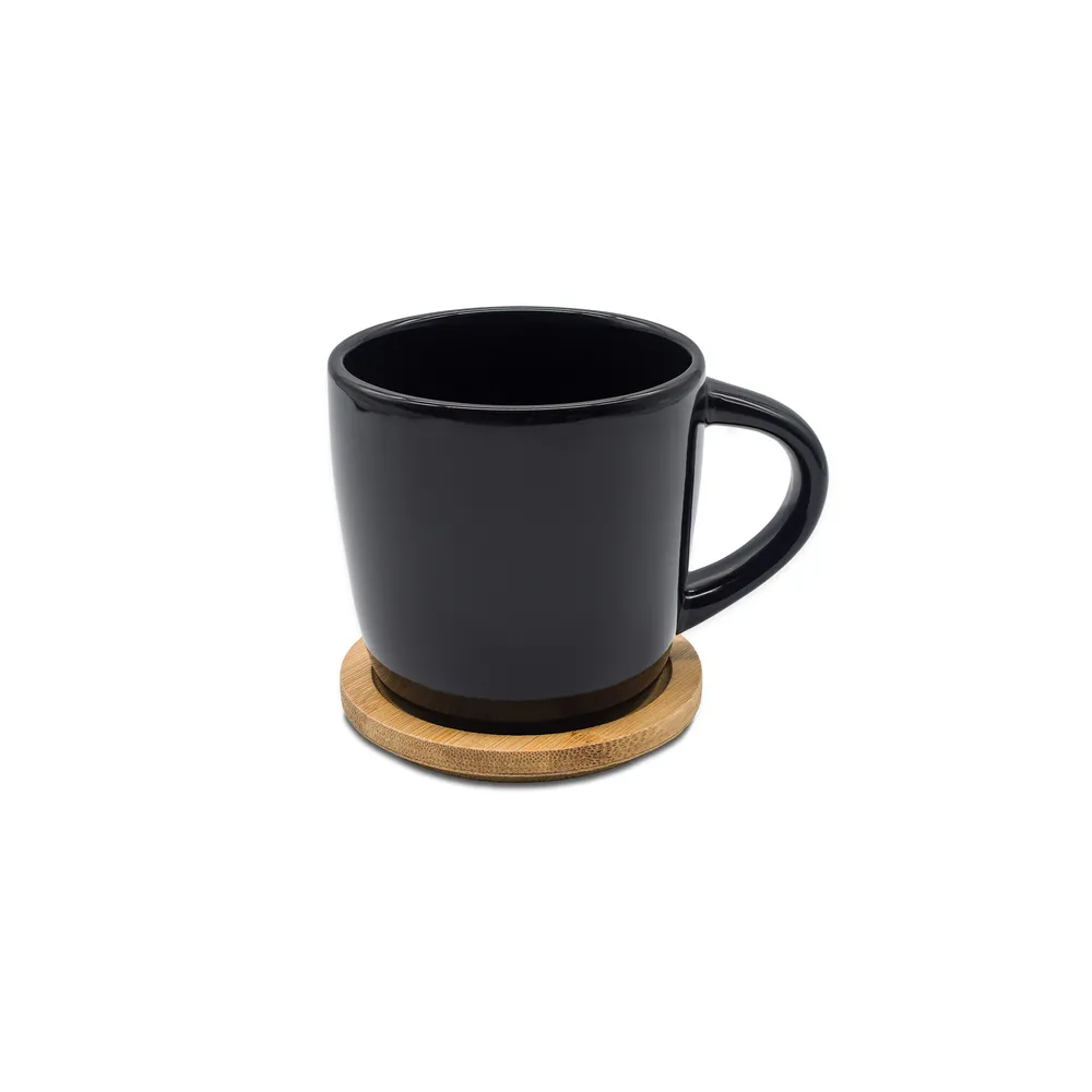 Kubek ceramiczny Arona 320 ml, czarny