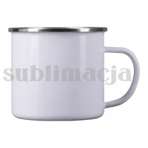 Kubek emaliowany z powłoką sublimacyjną Odis 500 ml, biały