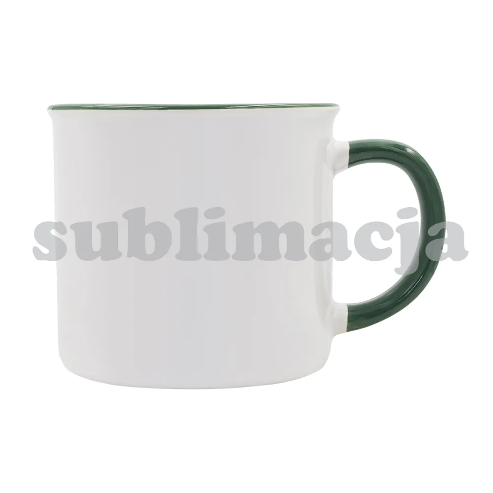 Kubek z powłoką sublimacyjną Ars 400 ml, ciemny zielony