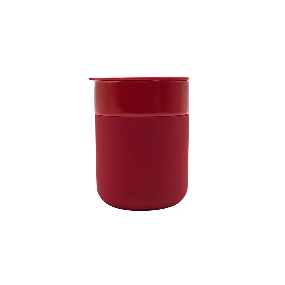 Kubek ceramiczny Caldo 370 ml, czerwony