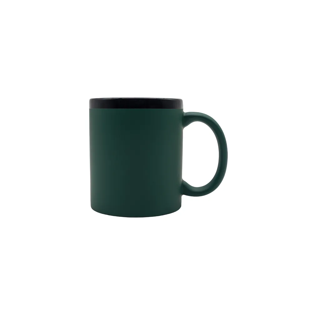 Kubek ceramiczny Velluto 350 ml, ciemny zielony