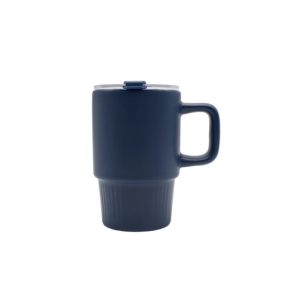 Kubek ceramiczny Azzurro 440 ml, granatowy