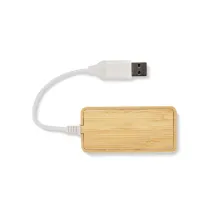 Rozdzielacz bambusowy HUB USB z wymienną wtyczką - RIVO