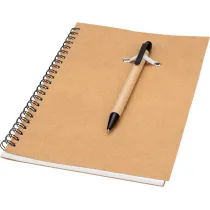 Notes A5 w linie z długopisem z tektury z recyklingu KENTWOOD