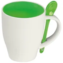 Kubek ceramiczny z łyżeczką PALERMO 250 ml