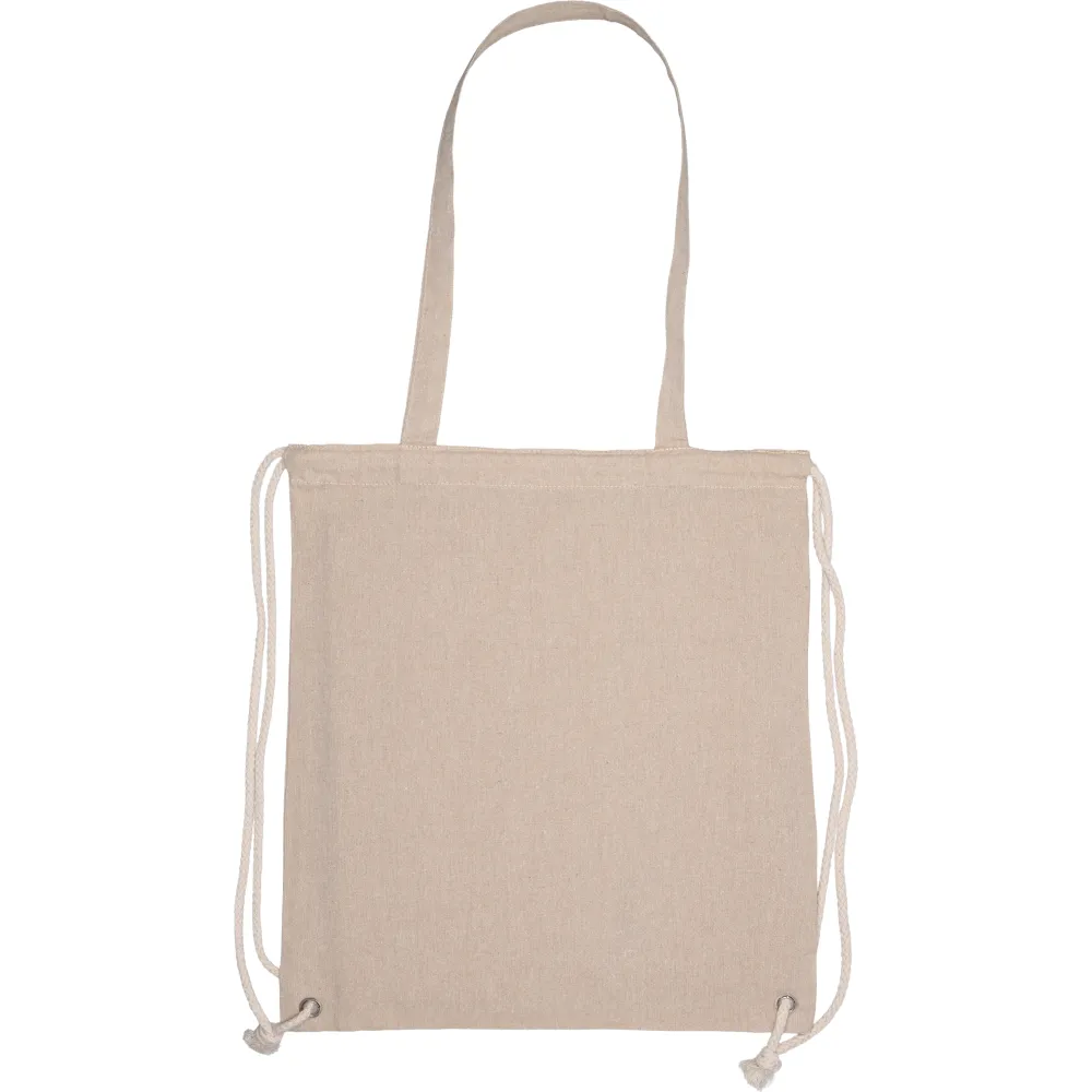 Torba bawełniana z długimi uszami z recyklingu 140 g/m2 ADDISON
