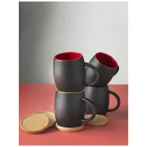 Ceramiczny kubek Hearth z drewnianym wiekiem/spodeczkiem