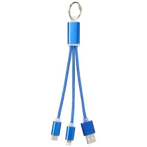 Kabel do ładowania 3w1 Metal z kółkiem na klucze