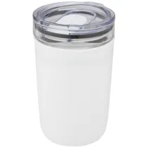 Szklany kubek Bello o pojemności 420 ml z zewnętrzną ścianką z plastiku z recyklingu