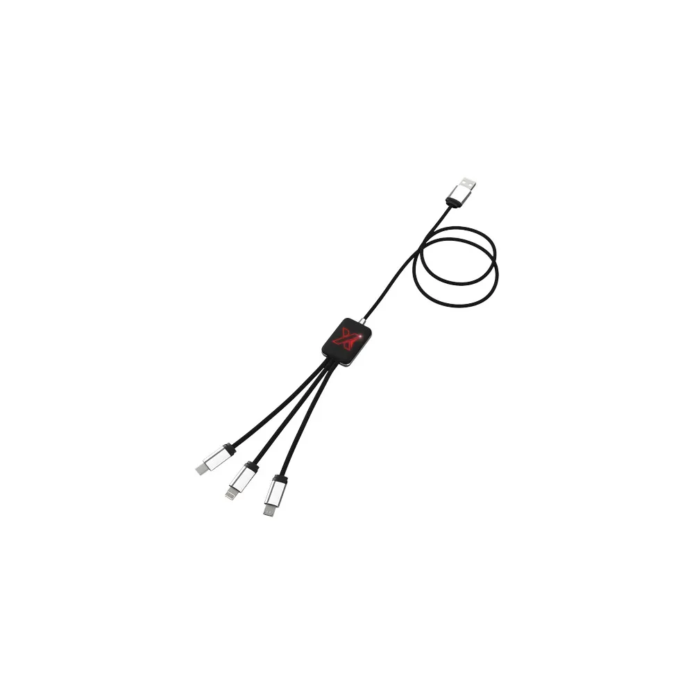 Kabel z podświetlonym logo 3w1 - SCX.design C17