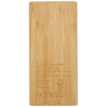 Powerbank Tulda o pojemności 10,000 mAh wykonany z bambusa