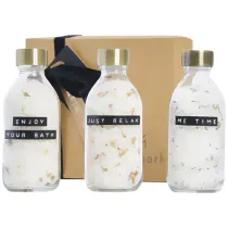 Wellmark Just Relax 3-częściowy zestaw soli do kąpieli, każda o pojemności 200 ml 