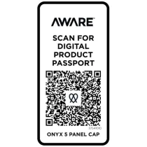 Onyx 5-panelowa czapka Aware™ z daszkiem z recyklingu 240 g/m²