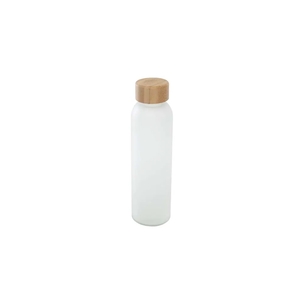 Matowa butelka ze szkła sodowo-wapniowego Lume 500 ml z zakrętką bambusową  