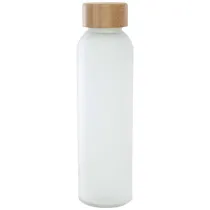 Matowa butelka ze szkła sodowo-wapniowego Lume 500 ml z zakrętką bambusową  