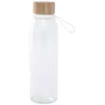 Szklana butelka na wodę Porto o pojemności 500 ml, z silikonowym uchwytem i z bambusową zakrętką