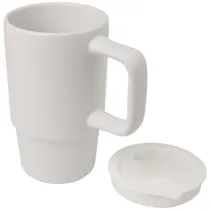 Carter kubek ceramiczny o pojemności 450 ml z plastikową pokrywką