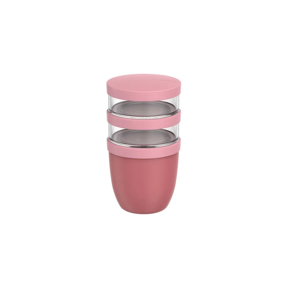 Mepal Ellipse 3-częściowy izolowany pojemnik na lunch o pojemności 500 ml + 2 x 200 ml