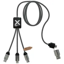 SCX.design C33 kabel do ładowania typu C o mocy 60 W z podwójnym podświetlanym logo 