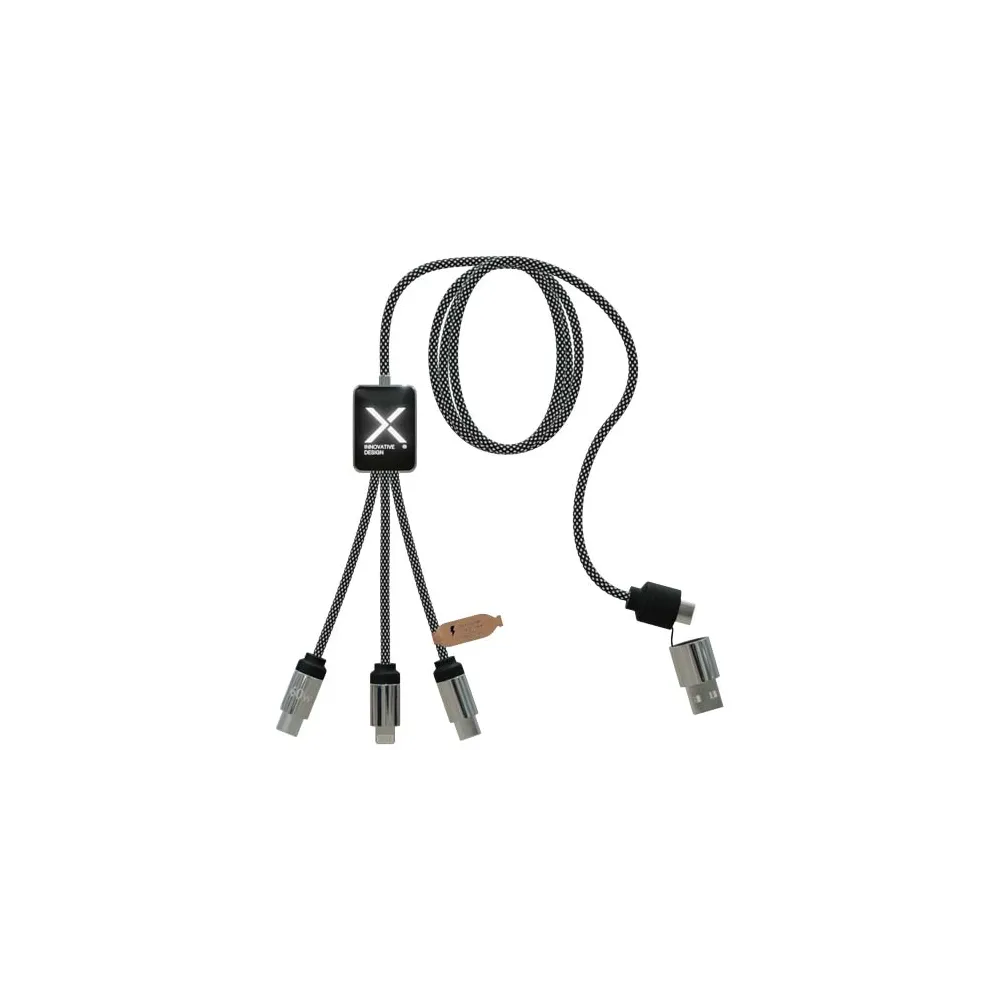 SCX.design C33 kabel do ładowania typu C o mocy 60 W z podwójnym podświetlanym logo 
