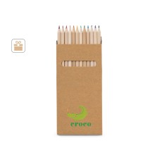 CROCO. Piórnik z 12 kolorowymi kredkami