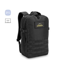 EDINBURGH BPACK. Plecak w stylu wojskowym wykonany z 600D, poliestru z recyklingu o wysokiej gęstości i podszewki z 210D polie