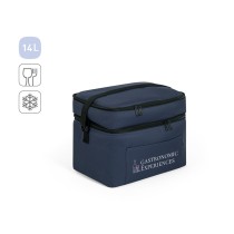 CANCUN LARGE. Torba termiczna wykonana z poliestru 600D pochodzącego z recyklingu, z regulowanym paskiem 14 L