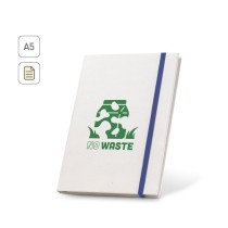 MILKY. Notatnik A5 z twardą okładką wykonaną w 100% z papieru pochodzącego z recyklingu