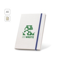 MILKY. Notatnik A5 z twardą okładką wykonaną w 100% z papieru pochodzącego z recyklingu