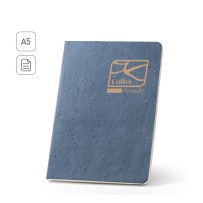 COFFEEPAD SEMI-RIGID. Notatnik A5 z półsztywną okładką wykonaną z odpadów łusek kawy (65%)