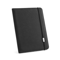 EMERGE FOLDER II. Teczka A4 z 300D poliestru pochodzącego (100% rPET) z zamknięciem na gumkę