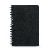 MISHIMA. Notatnik A5 z półtwardą okładką z filcu z recyklingu (100% rPET) z kółkami i stronami w linie
