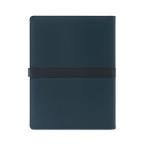 SANDERSON FOLDER. Teczka A4 z PU (50% z recyklingu) z magnetycznym zamknięciem i notatnikiem ze stronami w linie