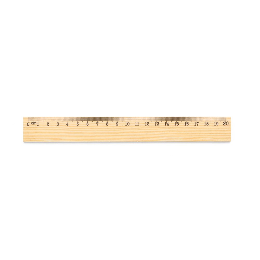 WESLEY 20. Linijka z drewna sosnowego o długości 20 cm