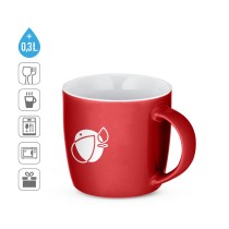 COMANDER. Ceramiczny kubek z błyszczącym wykończeniem, pojemność 370 ml